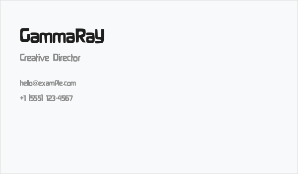 GammaRay Business Card