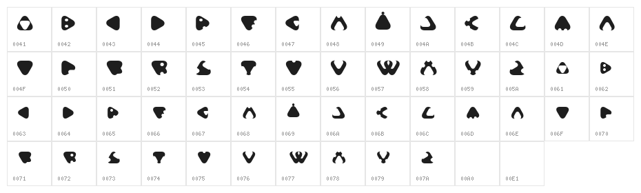 Gammelfitta Character Map