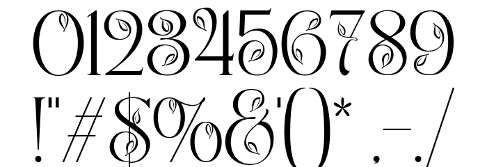 Gamory Regular Font OTHER CHARS
