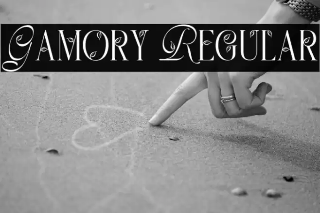 Gamory Regular Schriftart examples