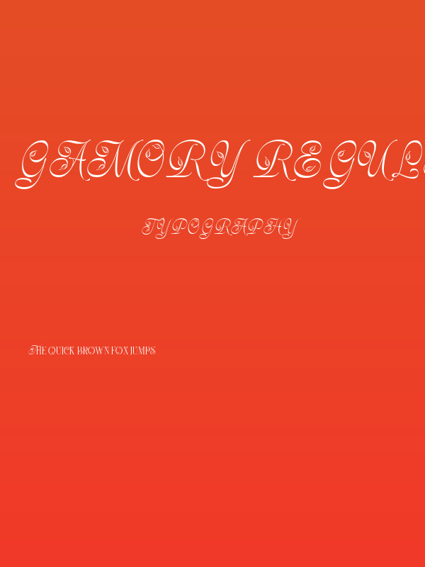 Gamory Regular Poster