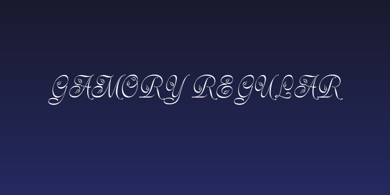 Gamory Regular Social Header