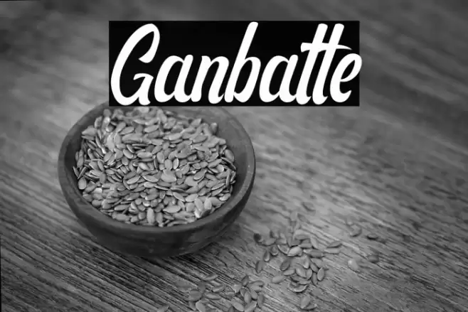 Ganbatte Font examples