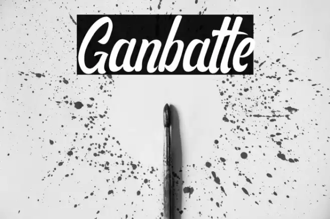 Ganbatte Font examples