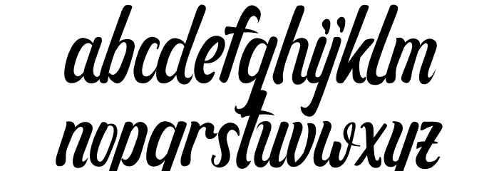 Ganbatte Font LOWERCASE