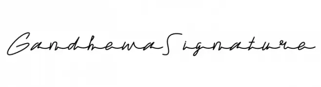 GandhewaSignature  Frei Schriftart Herunterladen