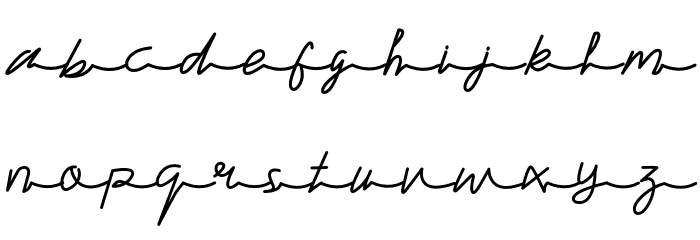 GandhewaSignature Font LOWERCASE