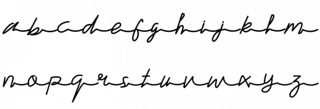 GandhewaSignature फ़ॉन्ट लोअरकेस