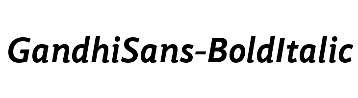 GandhiSans-BoldItalic Fuentes