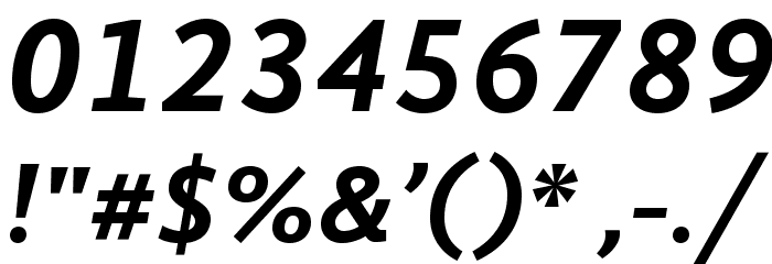 GandhiSans-BoldItalic Font OTHER CHARS
