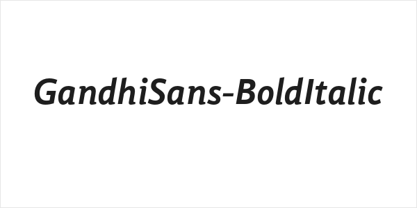 GandhiSans-BoldItalic Logo