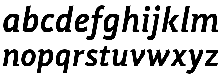 GandhiSans-BoldItalic Font LOWERCASE