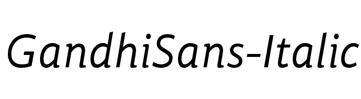 GandhiSans-Italic لخطوط تنزيل