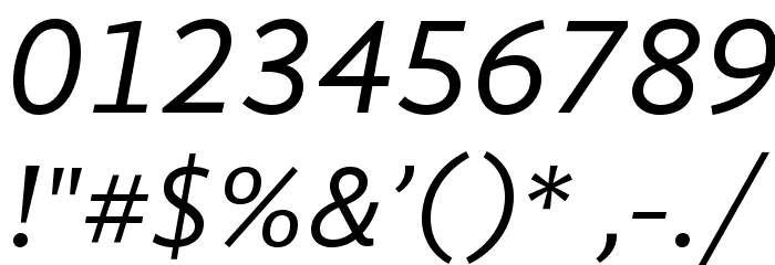 GandhiSans-Italic Font OTHER CHARS