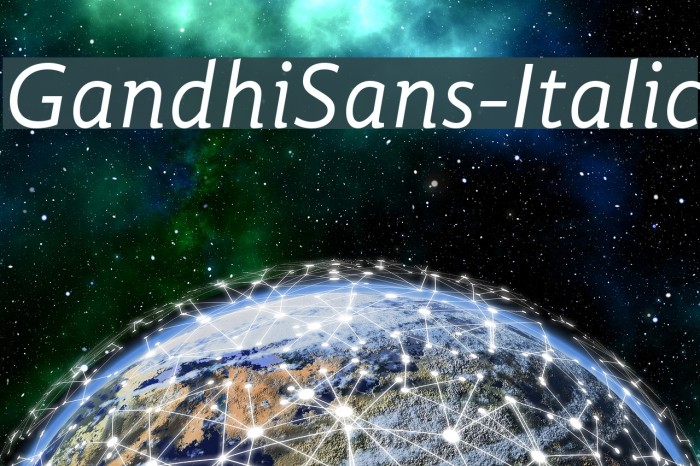 GandhiSans-Italic Font examples