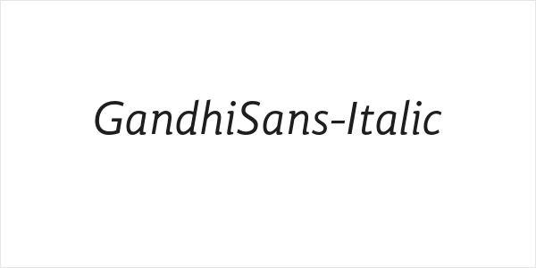 GandhiSans-Italic Logo