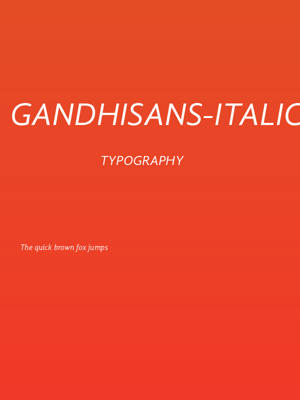 GandhiSans-Italic Poster