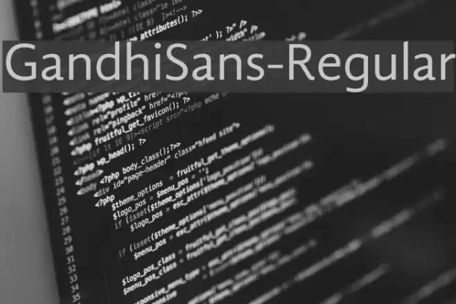 GandhiSans-Regular Font examples