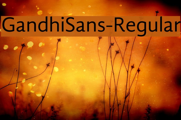 GandhiSans-Regular Font examples