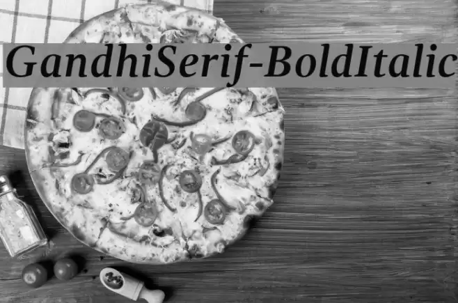 GandhiSerif-BoldItalic Font examples
