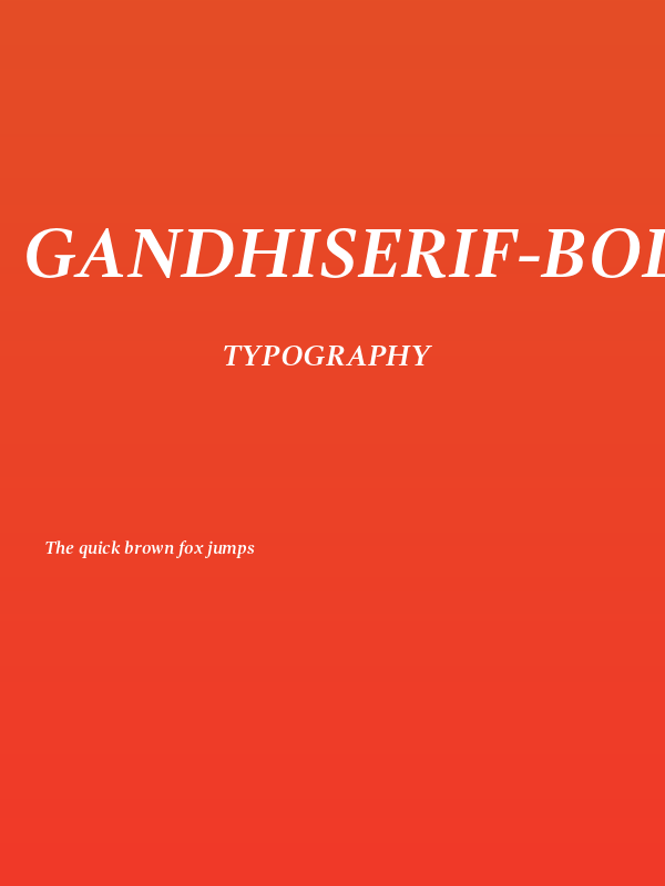GandhiSerif-BoldItalic Poster