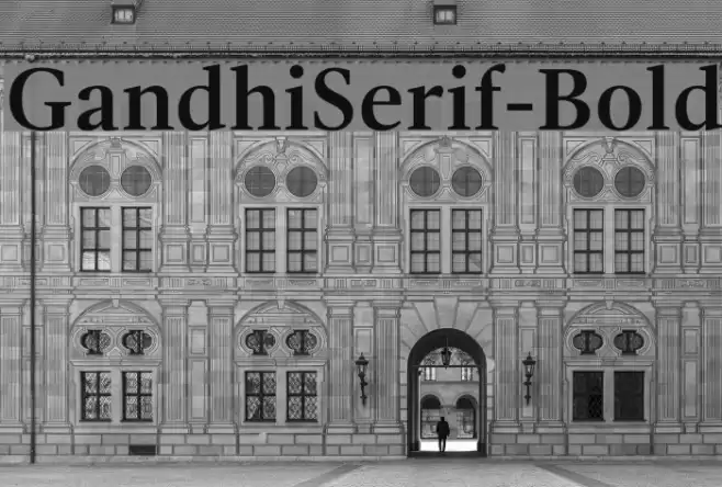 GandhiSerif-Bold Font examples