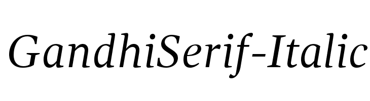 GandhiSerif-Italic Fonte