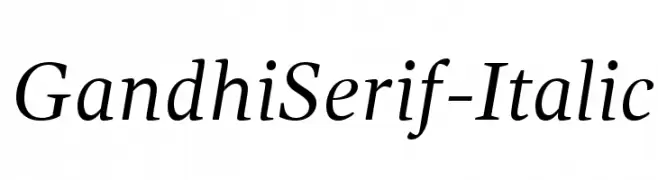 GandhiSerif-Italic  font caratteri gratis