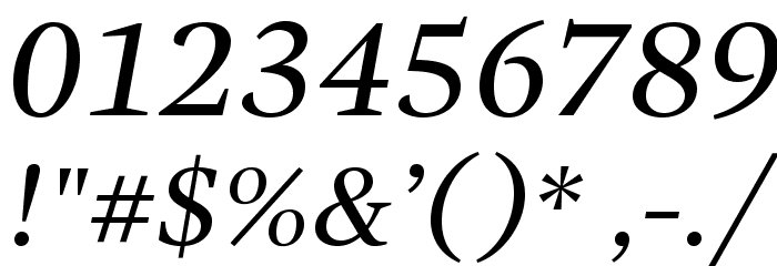 GandhiSerif-Italic Font OTHER CHARS