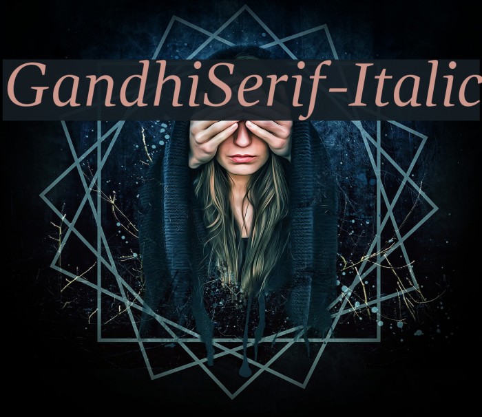 GandhiSerif-Italic Font examples