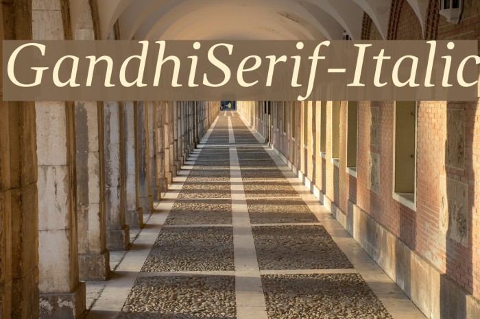 GandhiSerif-Italic Font examples