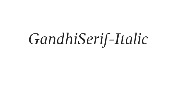 GandhiSerif-Italic Logo
