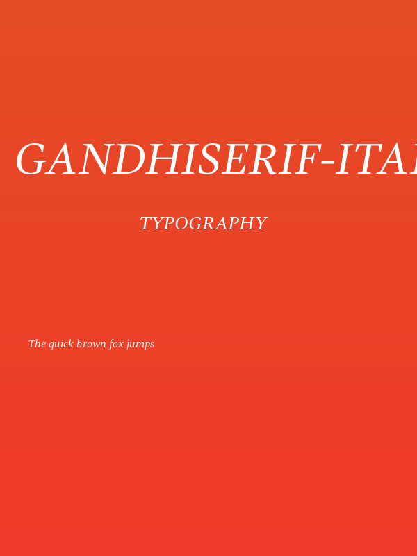 GandhiSerif-Italic Poster