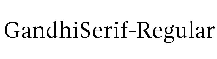 GandhiSerif-Regular Font