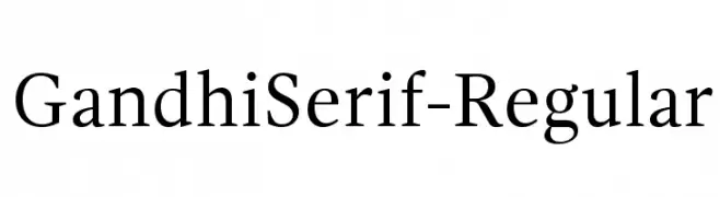 GandhiSerif-Regular  font caratteri gratis