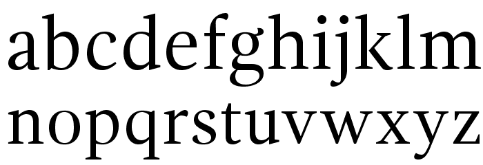 GandhiSerif-Regular Font LOWERCASE