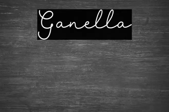 Ganella Font examples
