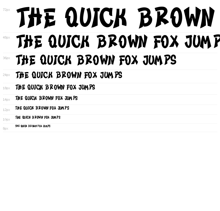 Ganevia Font Waterfall