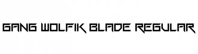 Gang Wolfik Blade Regular  Fuentes Gratis Descargar