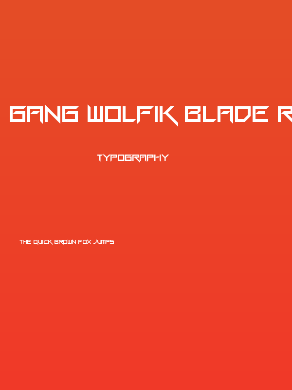 Gang Wolfik Blade Regular Poster