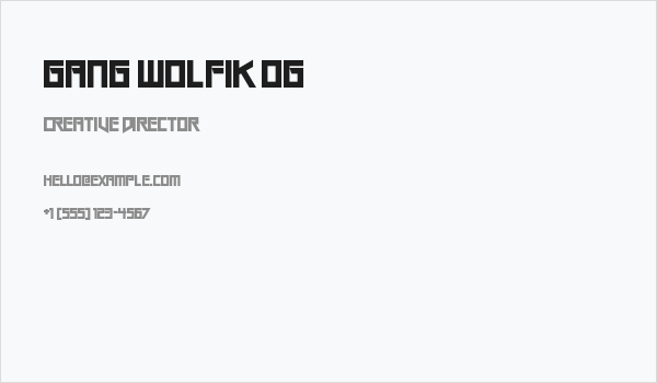 Gang Wolfik OG Business Card