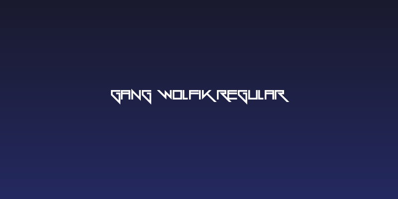 Gang Wolfik Regular Social Header