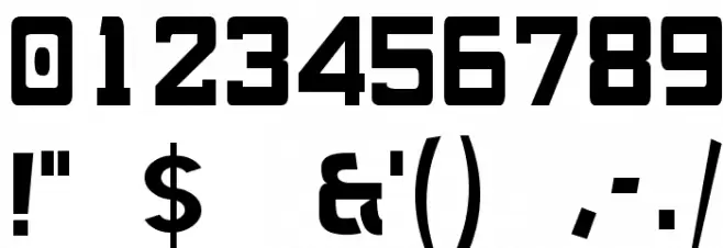 Gang of Three Font OTHER CHARS