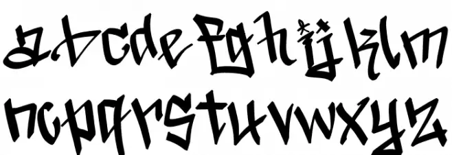 Gang خط أحرف صغيرة