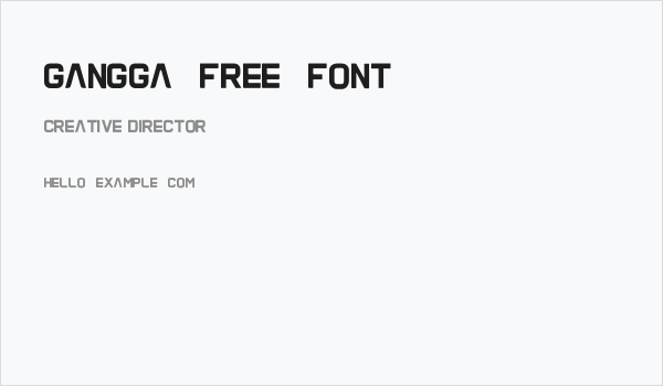 Gangga-Free-Font Business Card
