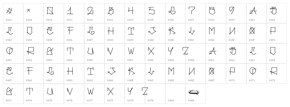 Gangland Style Character Map