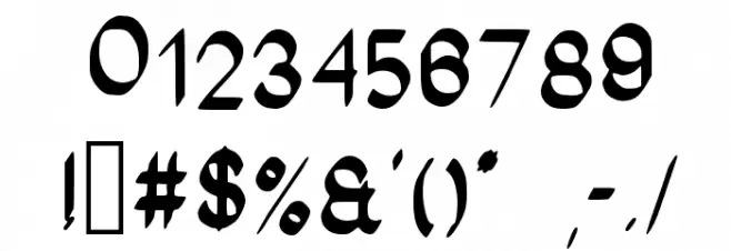 Gangnam Font OTHER CHARS