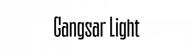 Gangsar Light  Скачать бесплатные шрифты