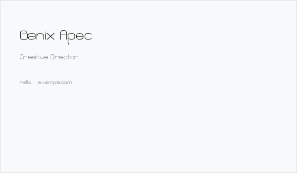 Ganix Apec Business Card