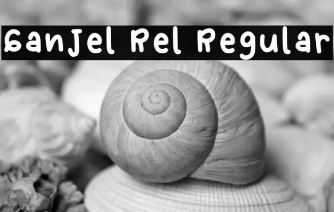 Ganjel Rel Regular Font examples